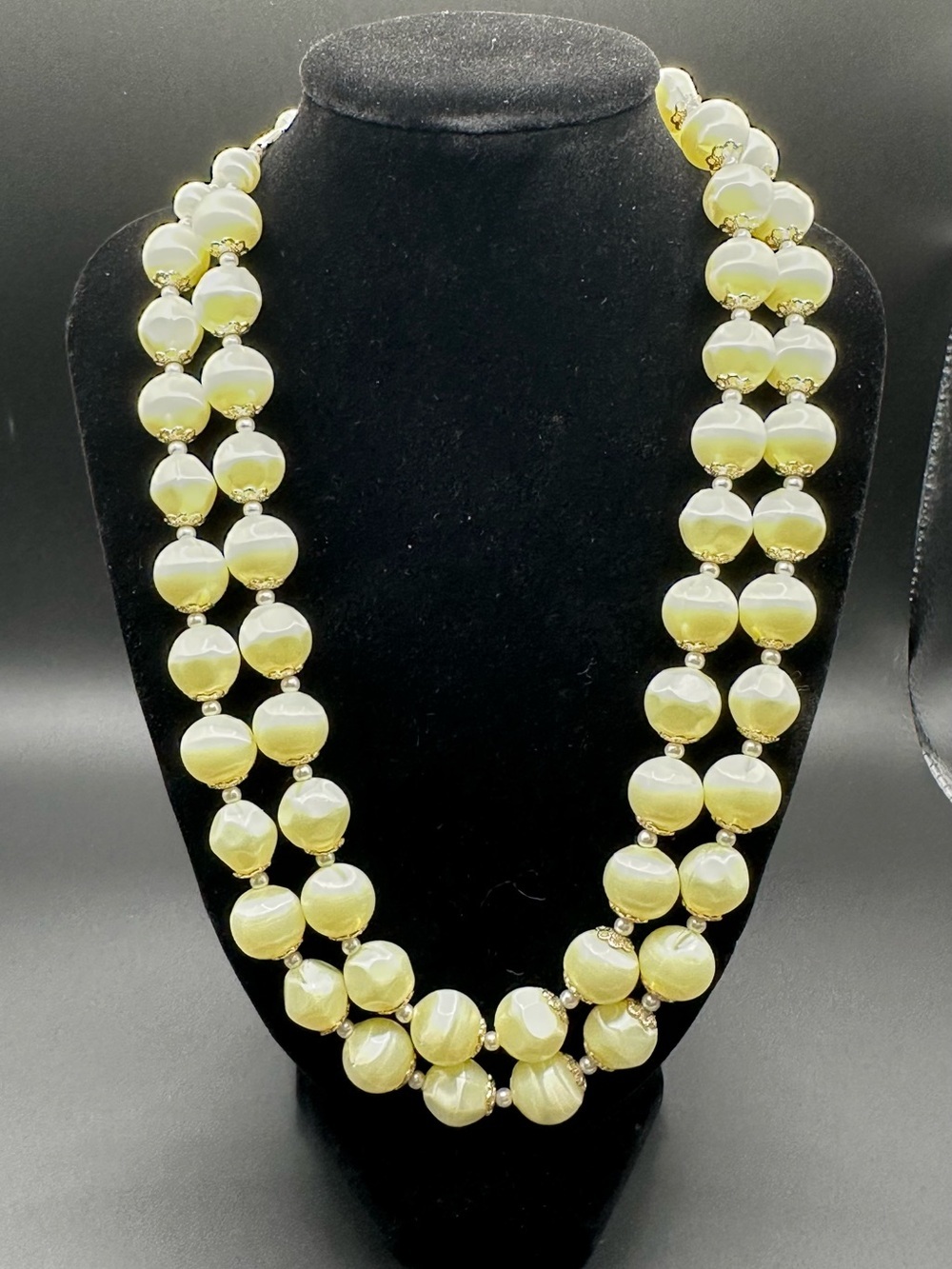 ✨ Vintage 1950s–1960s Moonglow Lucite Necklace | Made in Japan ✨
